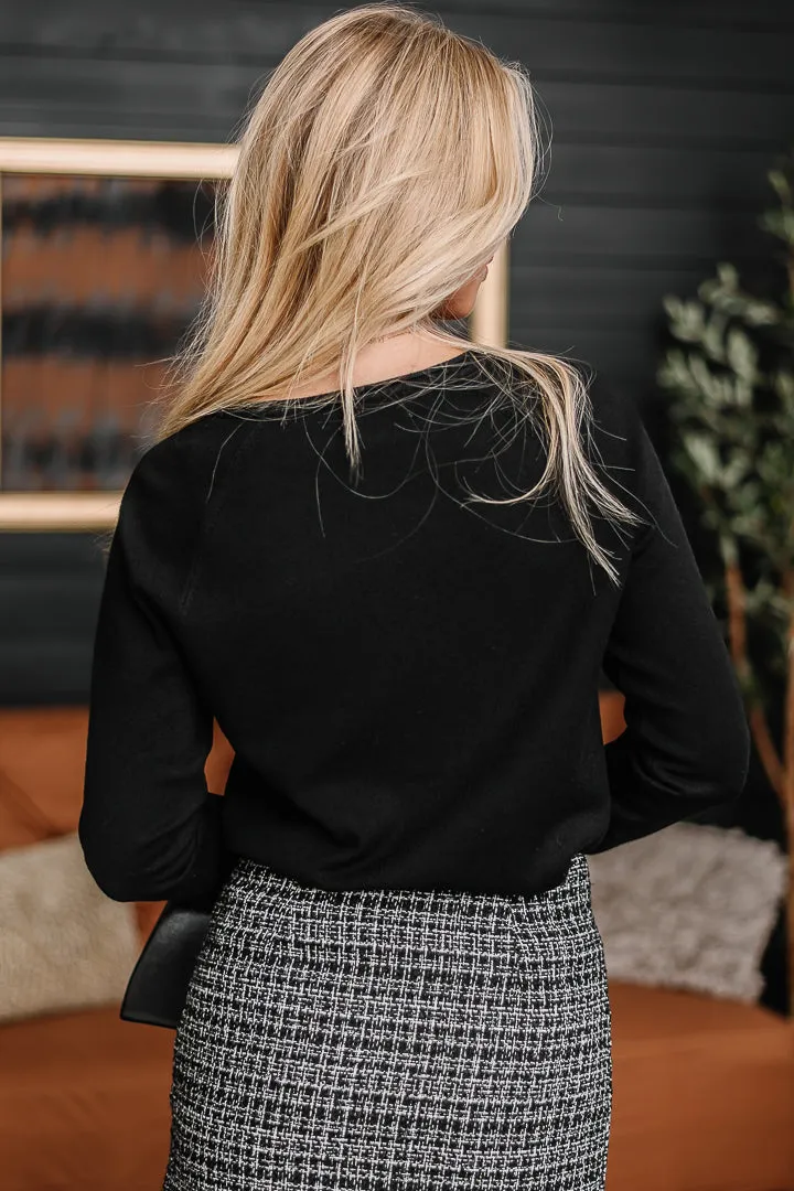 A Better Day Basic Sweater Top | {Black}