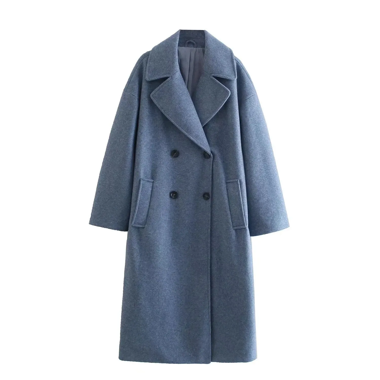 A&A Autumn Winter Long Wool Blend Coat