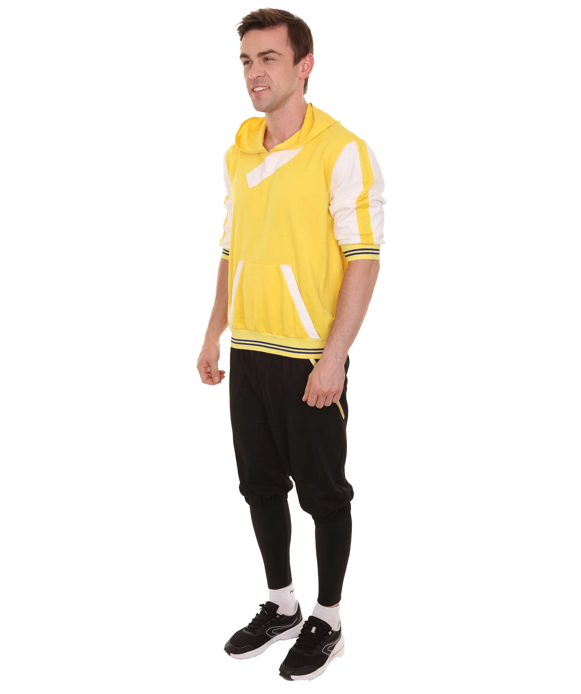 Adult Men's Team Uniform Costume | Yellow & Black Cosplay Costume