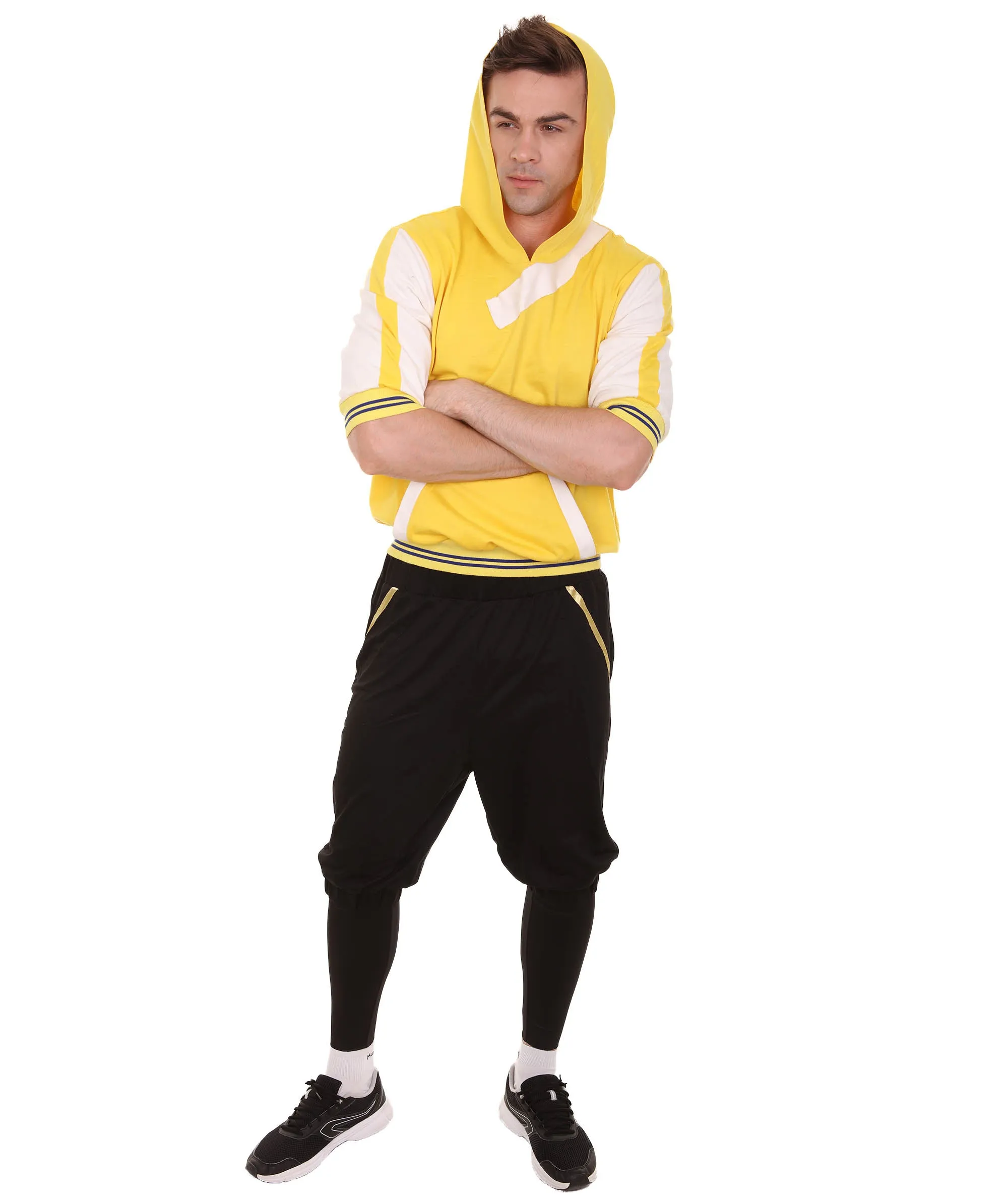 Adult Men's Team Uniform Costume | Yellow & Black Cosplay Costume