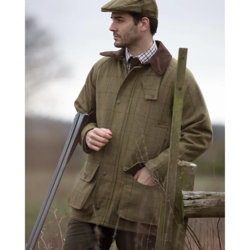 Alan Paine Rutland Mens Tweed Shooting Coat - Lichen