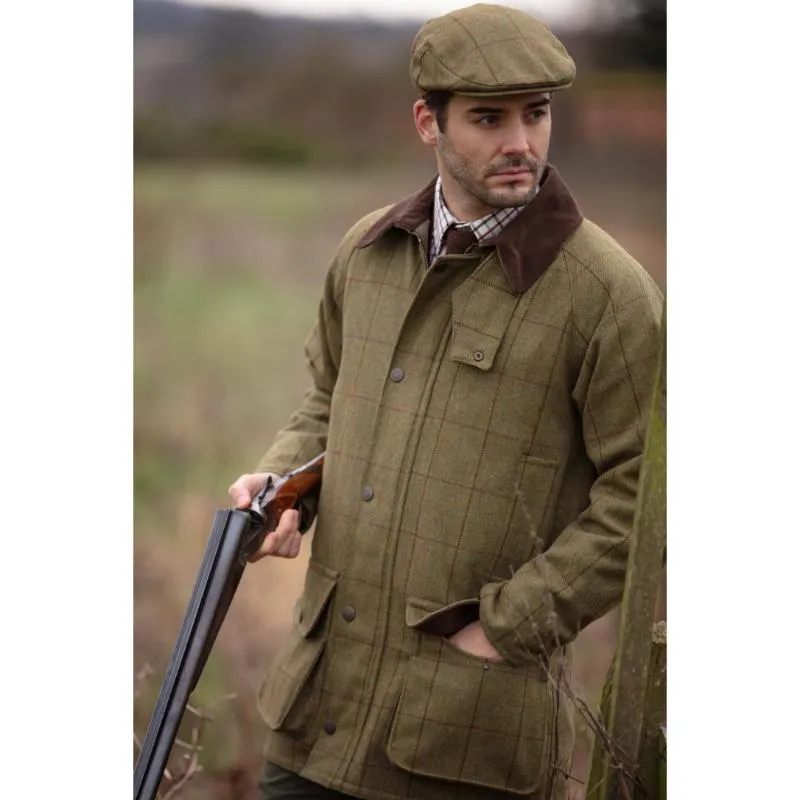 Alan Paine Rutland Mens Tweed Shooting Coat - Lichen