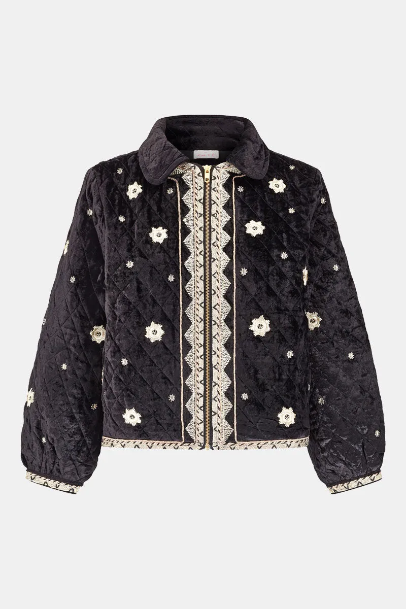 Amande Velvet Embroidered Jacket