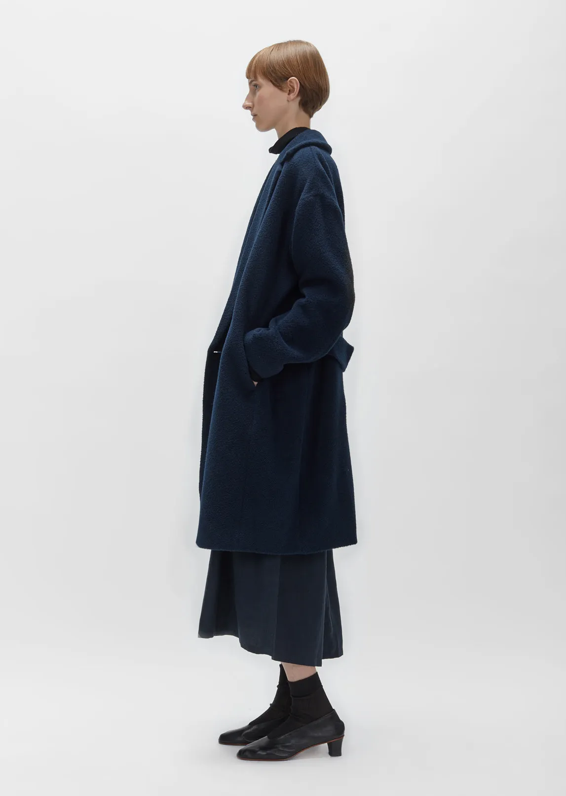 Angora Wool Cocoon Coat