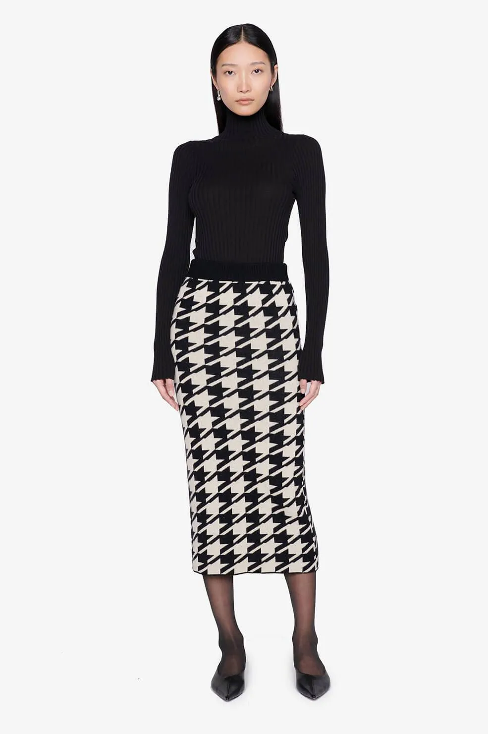 Anine Bing - Reese Skirt in Large Houndstooth