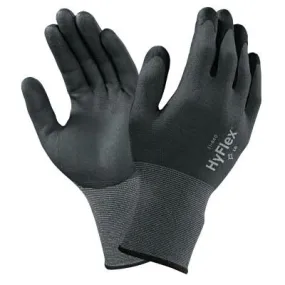 Ansell HyFlex Multi-Purpose Gloves, 6, Black, 11-840-6