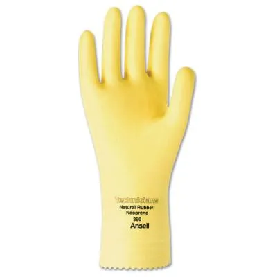 Ansell Technicians Gloves, Natural Latex/Neoprene Blend, Natural, 10, 103143