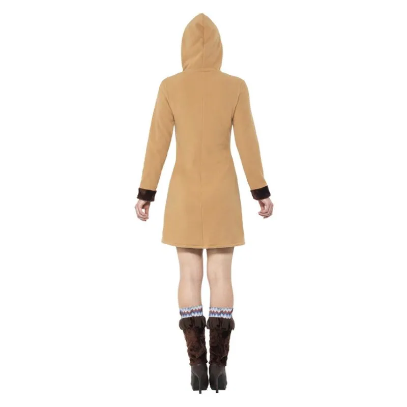 Arctic Lady Costume Brown Adult Eskimo Dress