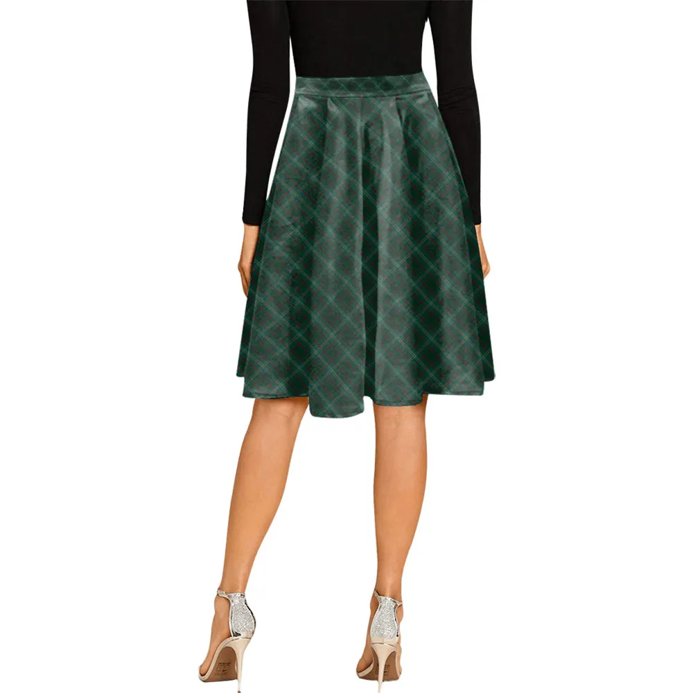 Armagh County Ireland Tartan Melete Pleated Midi Skirt