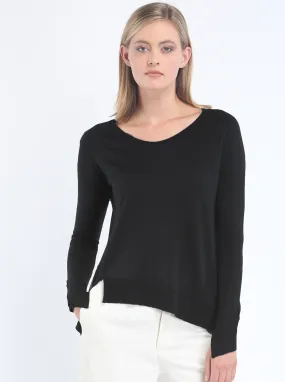 Asymmetrical Hem Crewneck