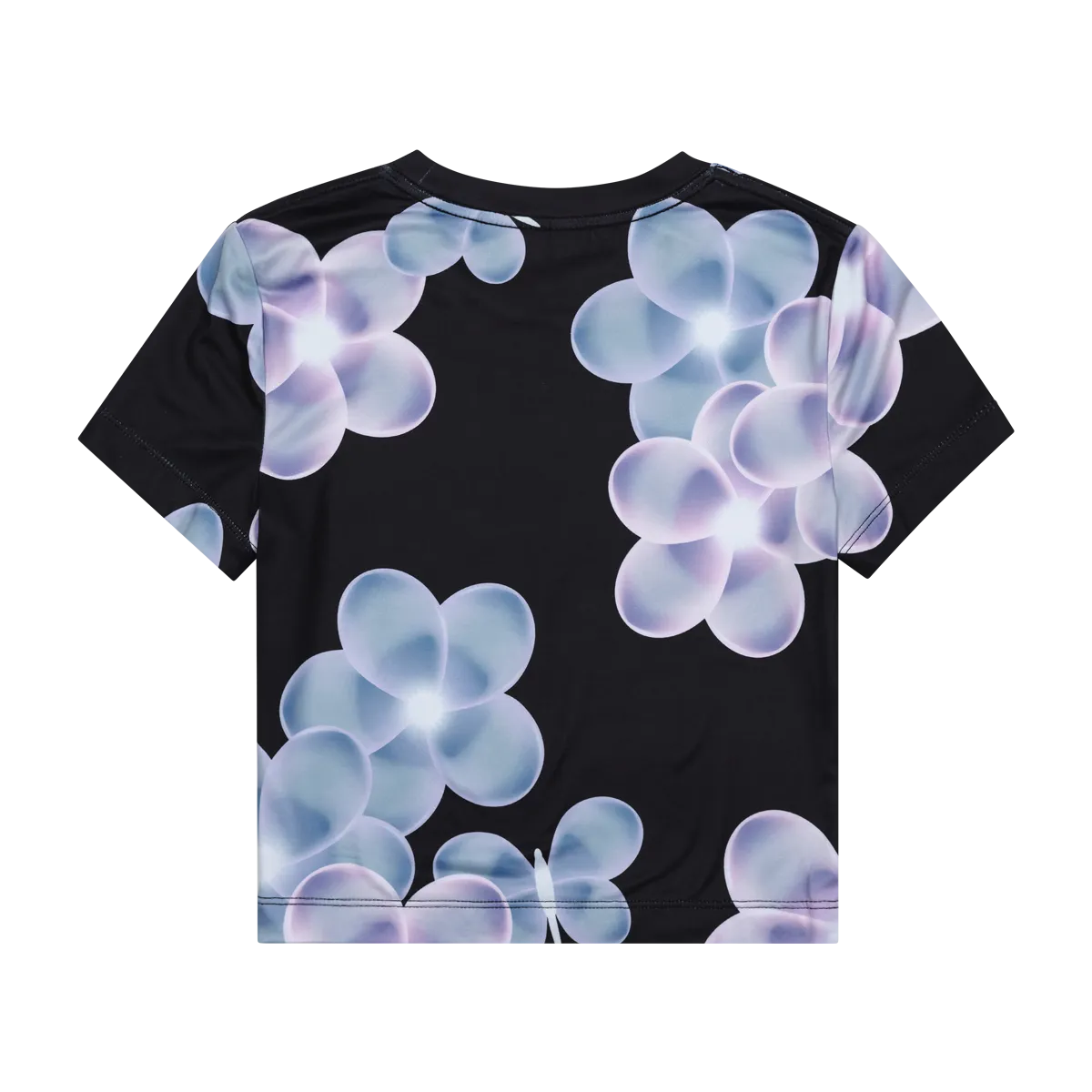 Aura Garden Crop Tee in Black