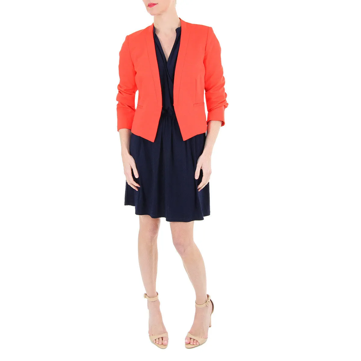 Azul Jacket - Mandarin Red Cropped Jacket