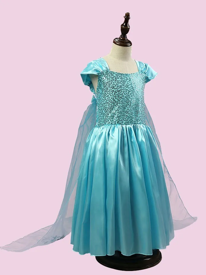 Baby Girls Anna Elsa Dress for Winter Cosplay and Children Kids Girls Dress Acting Character  in Christmas Party Dresses