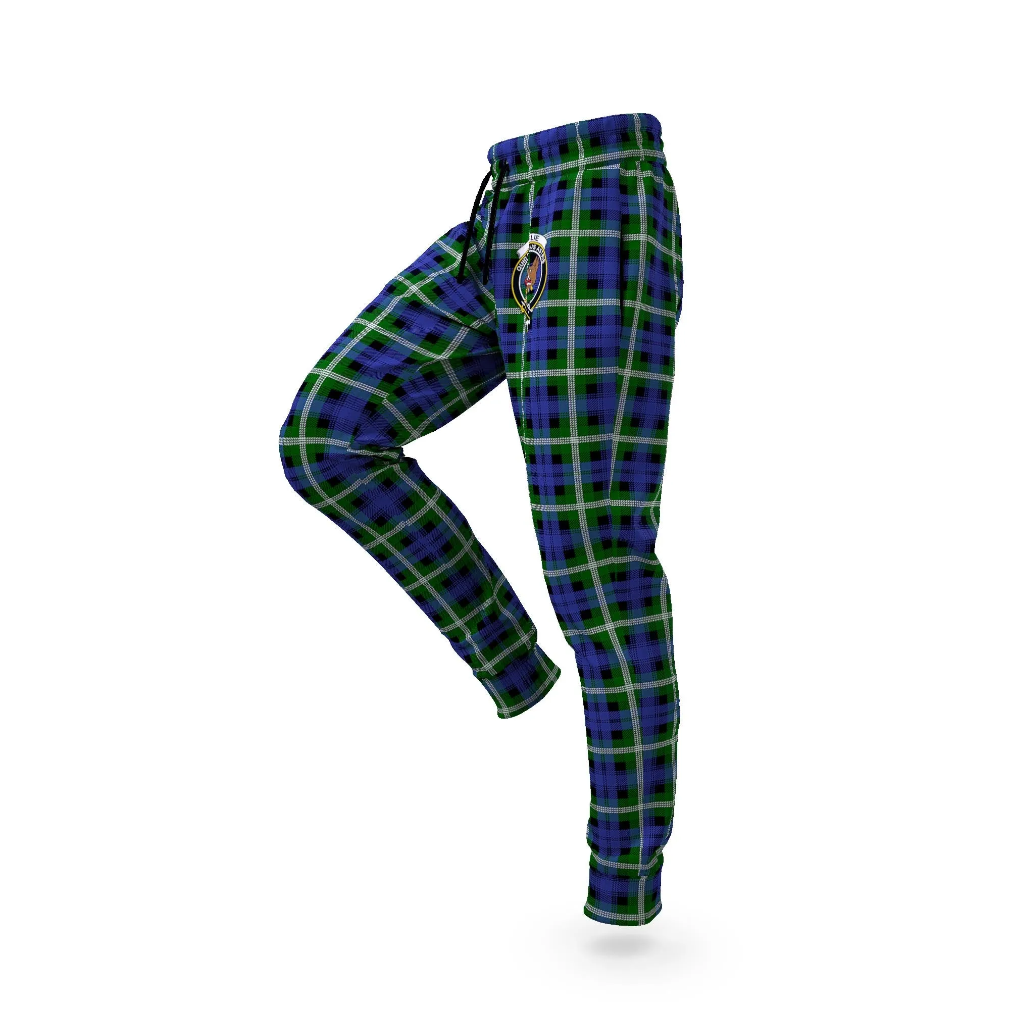 Baillie (Bailey) Tartan Joggers Pants with Family Crest