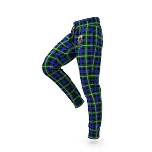 Baillie (Bailey) Tartan Joggers Pants with Family Crest