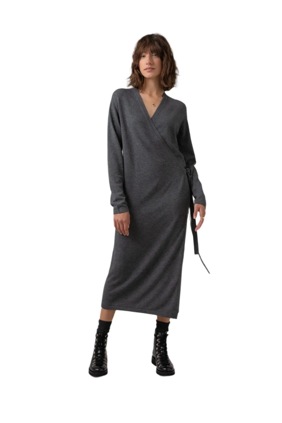 Ballet Wrap Cashmere Dress