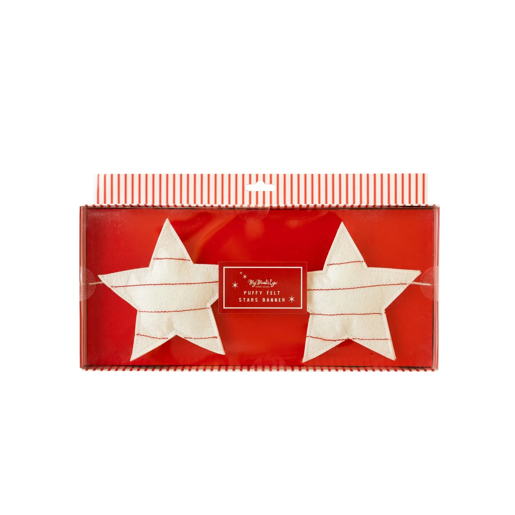 Believe Felt Striped Star Banner