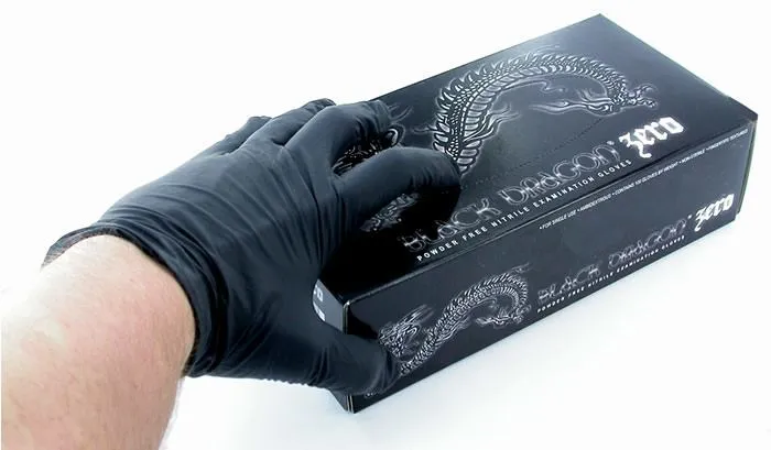 Black Dragon Zero Disposable Nitrile Gloves — Box of 100