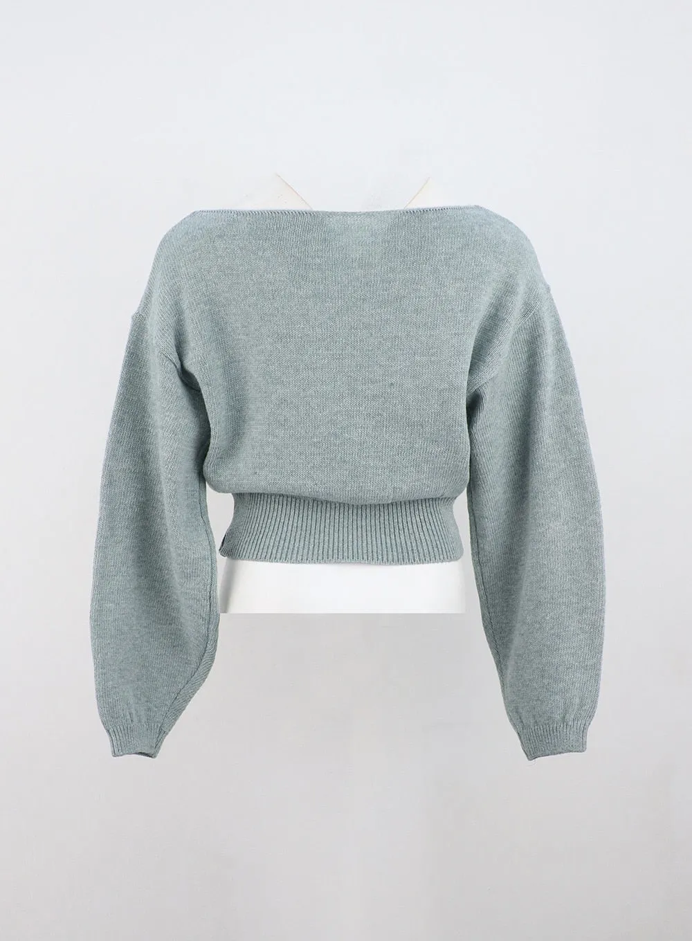 Boat Neck Knit Sweater ON320