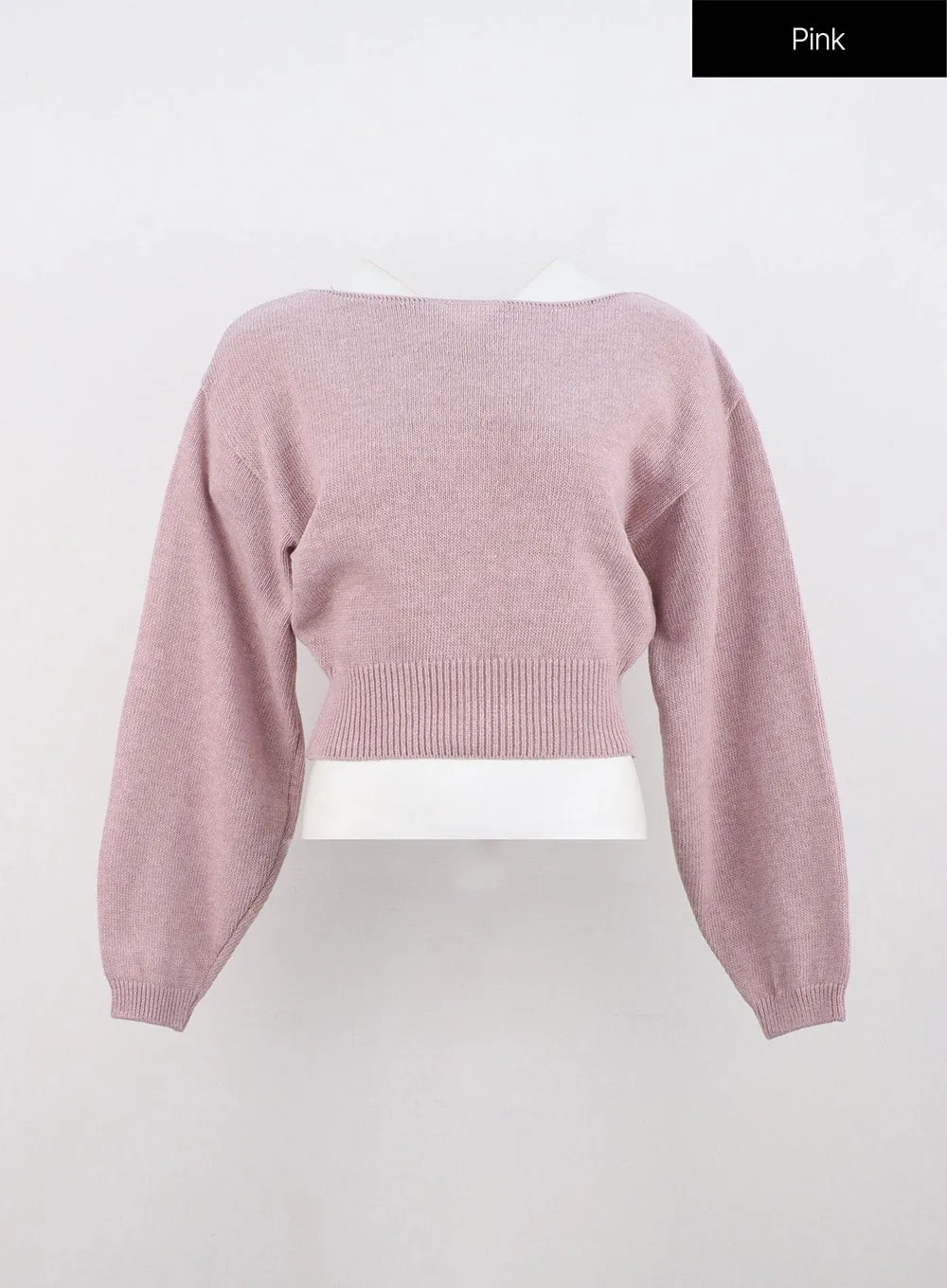 Boat Neck Knit Sweater ON320