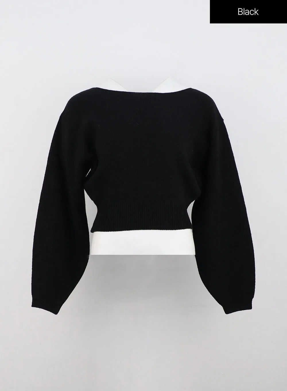 Boat Neck Knit Sweater ON320