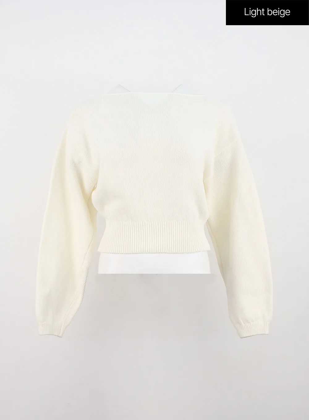 Boat Neck Knit Sweater ON320