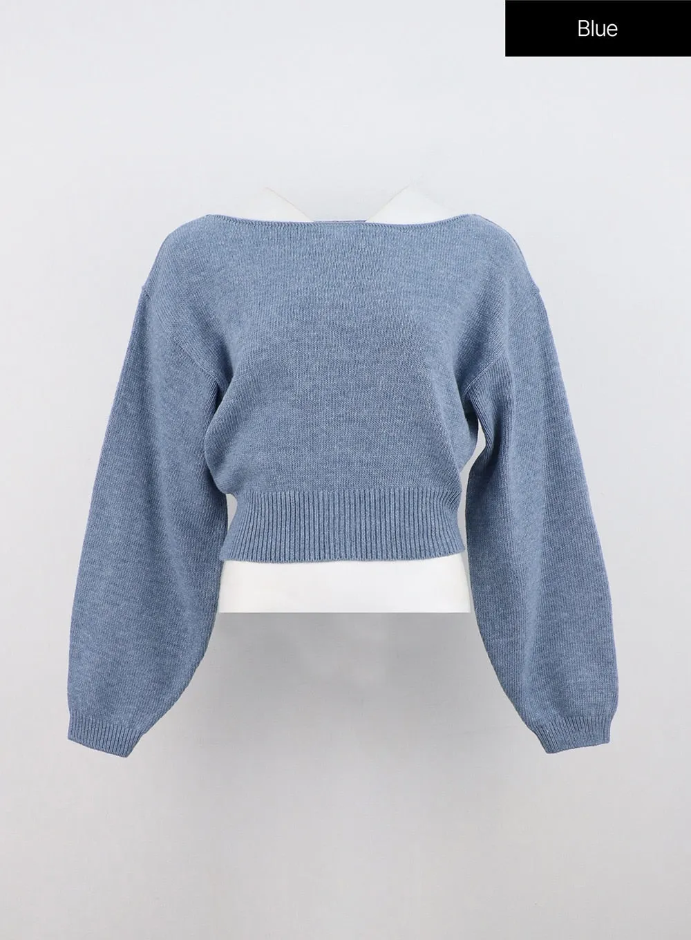 Boat Neck Knit Sweater ON320