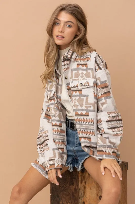 Bohemian Western Shacket