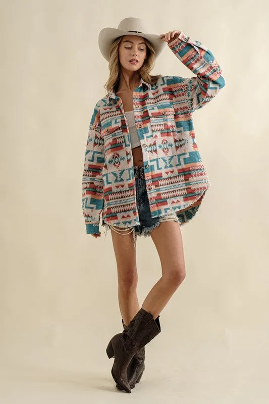 Bohemian Western Shacket