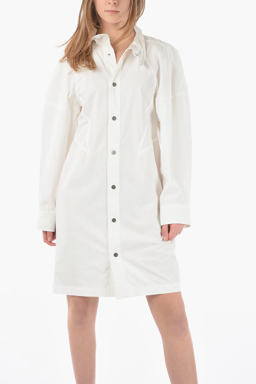 Bottega Veneta Snap Button COMPACT Shirt Dress