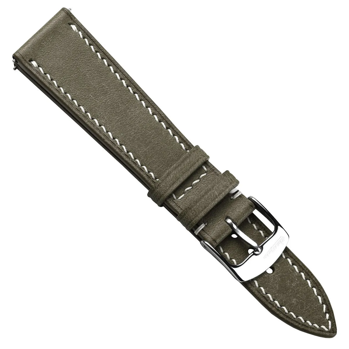 Bourton Hand-Stitched Genuine Italian Leather Watch Strap - Ash Green