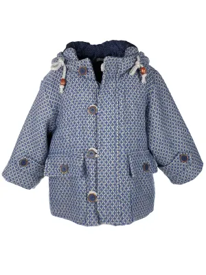 Boy's coat with checkered pattern - GERMAN Blue