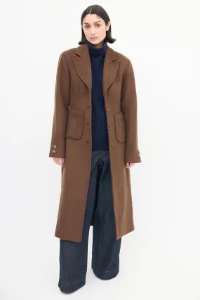 Brown Wool Marianna Long Coat