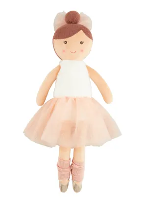 Brunette Ballerina Doll by Mud Pie