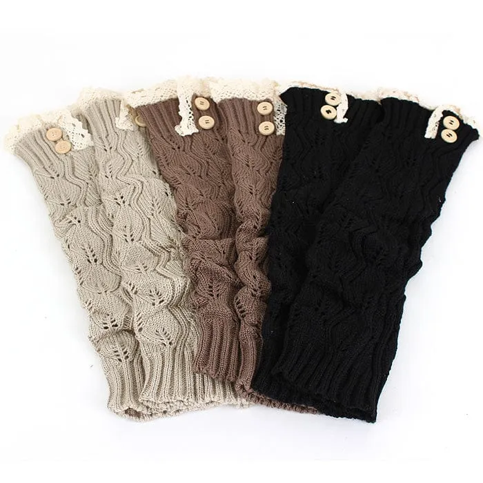 BT264X105G Fashion Crochet Long Boot Cuffs/Leg Warmers