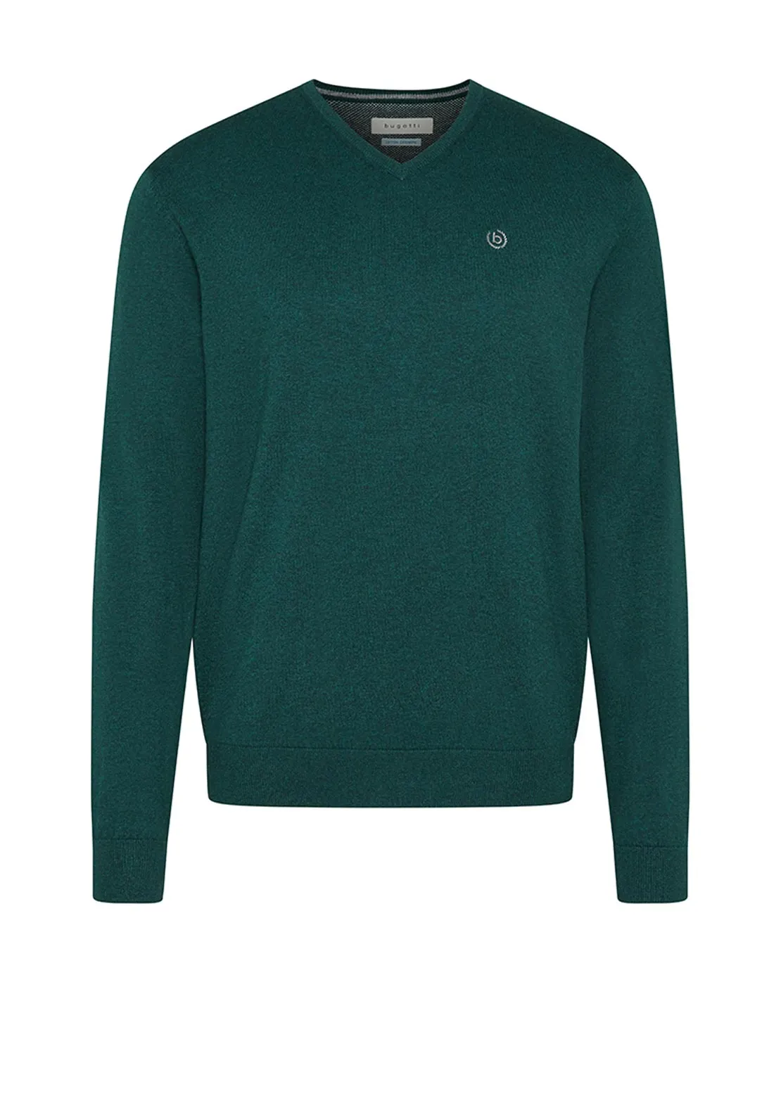 Bugatti V Neck Sweater, Bottle Green