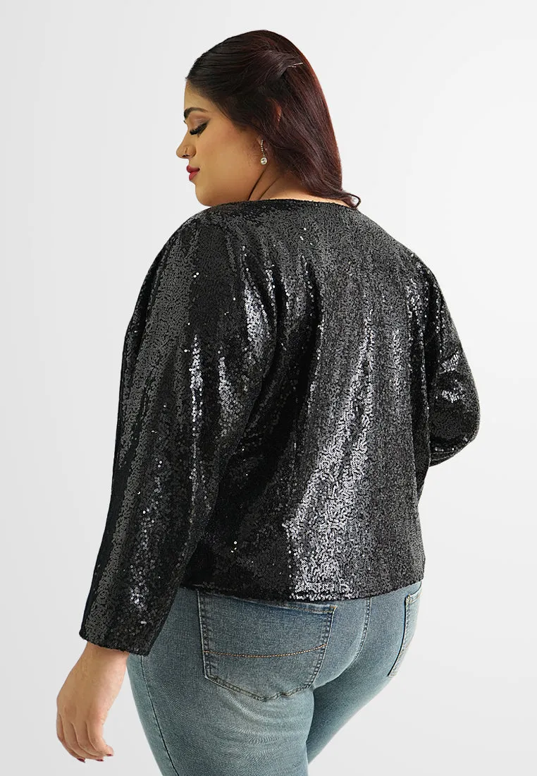 Burnet Sequin Party Cropped Jacket