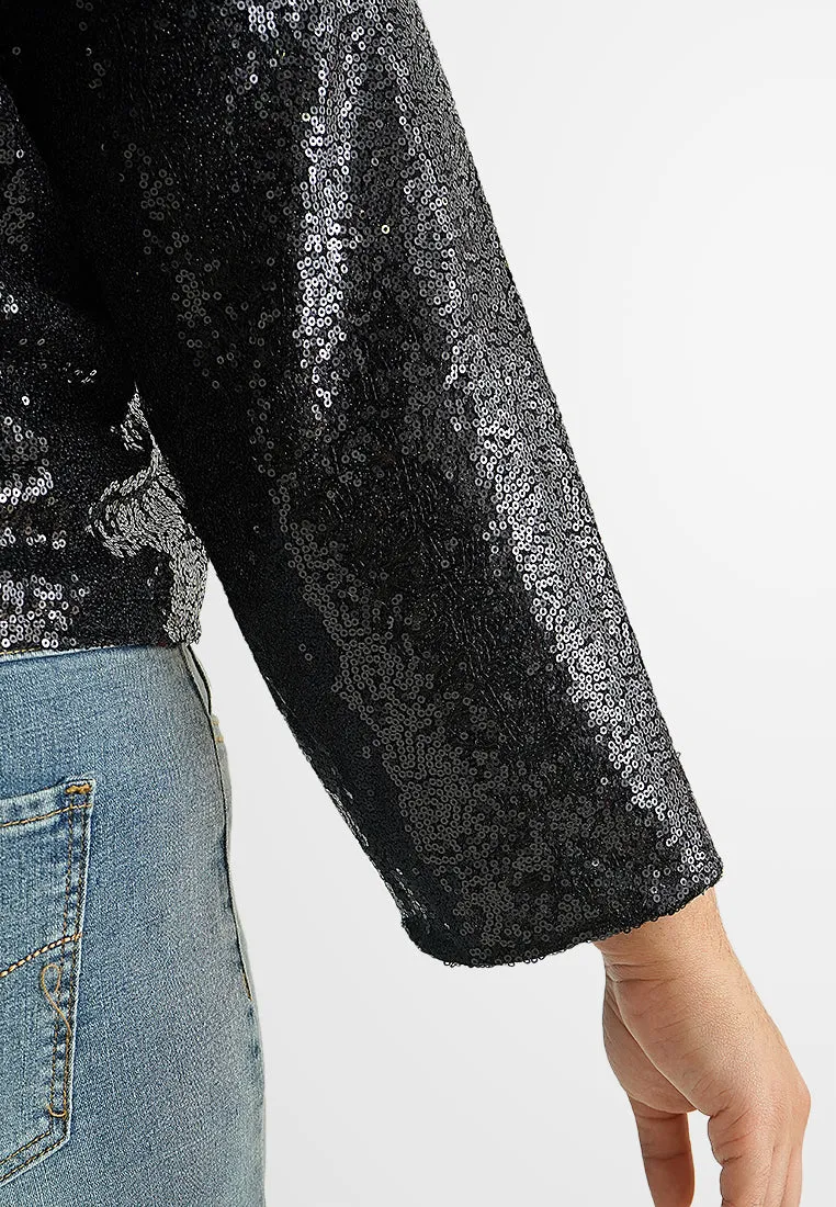 Burnet Sequin Party Cropped Jacket