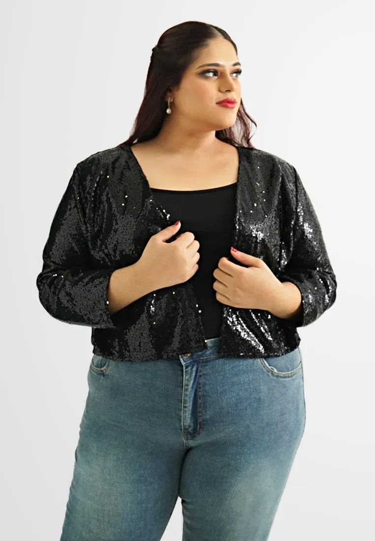 Burnet Sequin Party Cropped Jacket