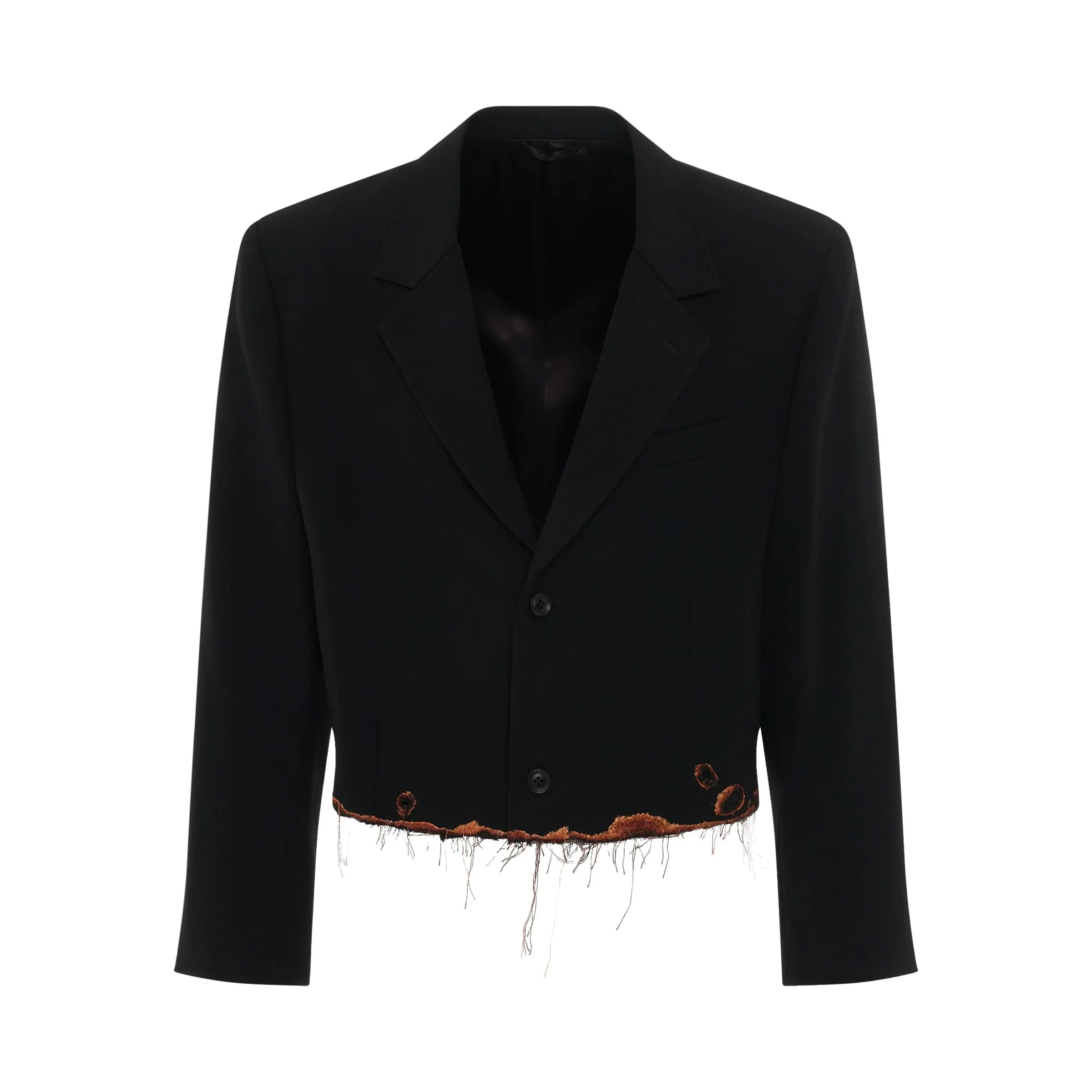 Burning Embroidery Tailored Jacket in Black