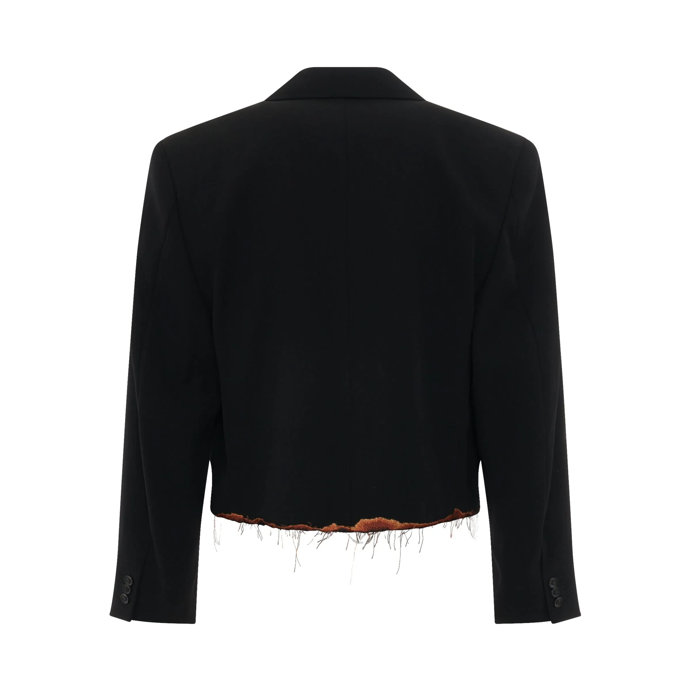 Burning Embroidery Tailored Jacket in Black