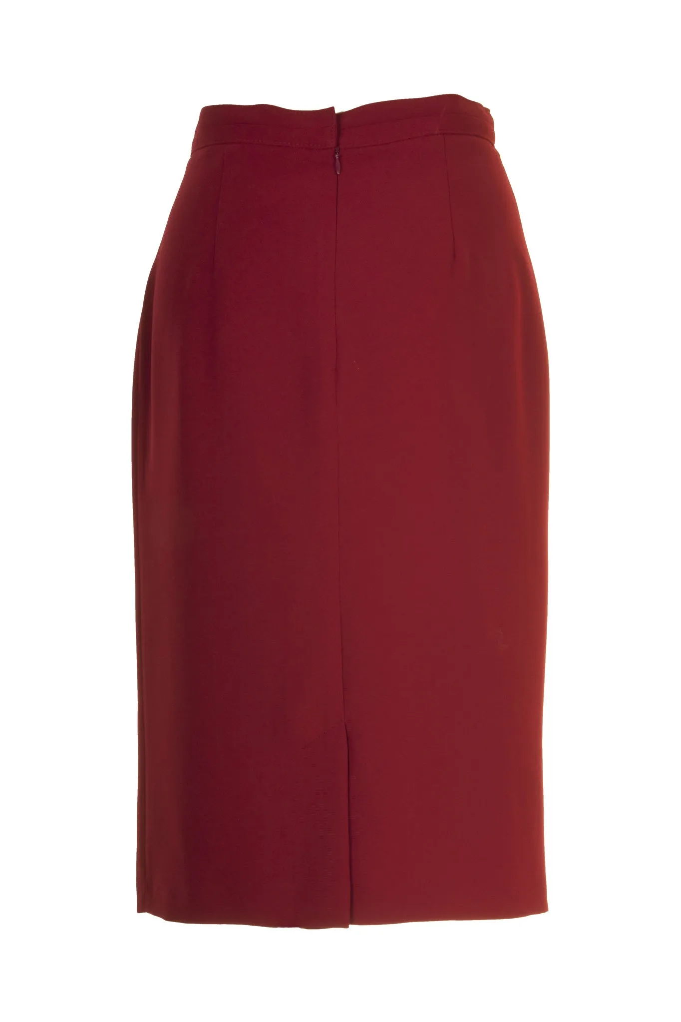 Busy Clothing Womens Burgundy Red Pencil Skirt