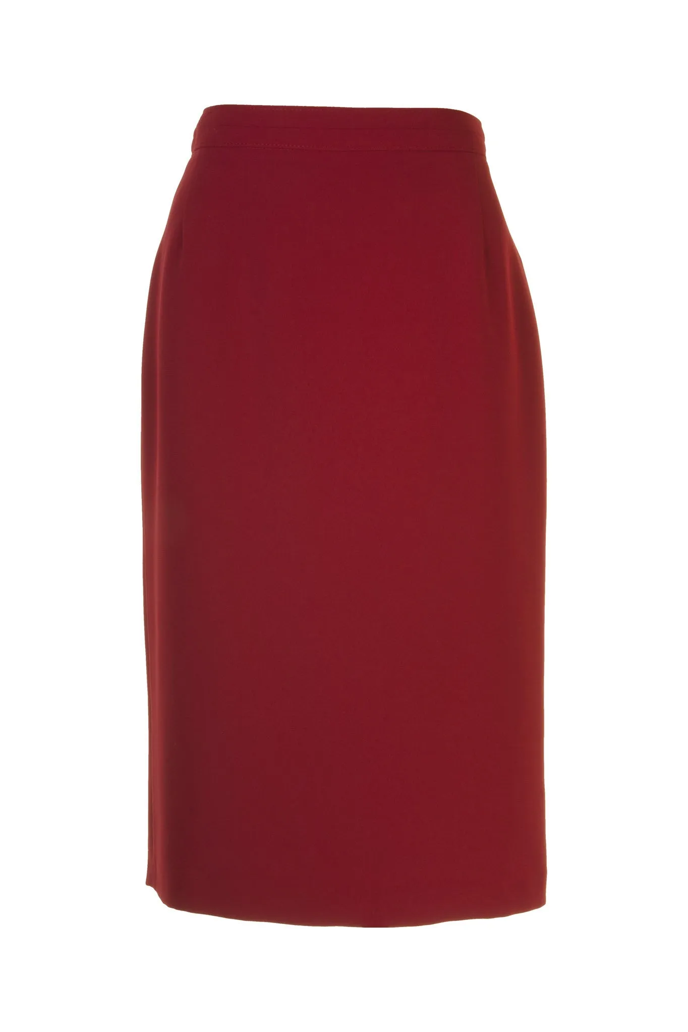 Busy Clothing Womens Burgundy Red Pencil Skirt