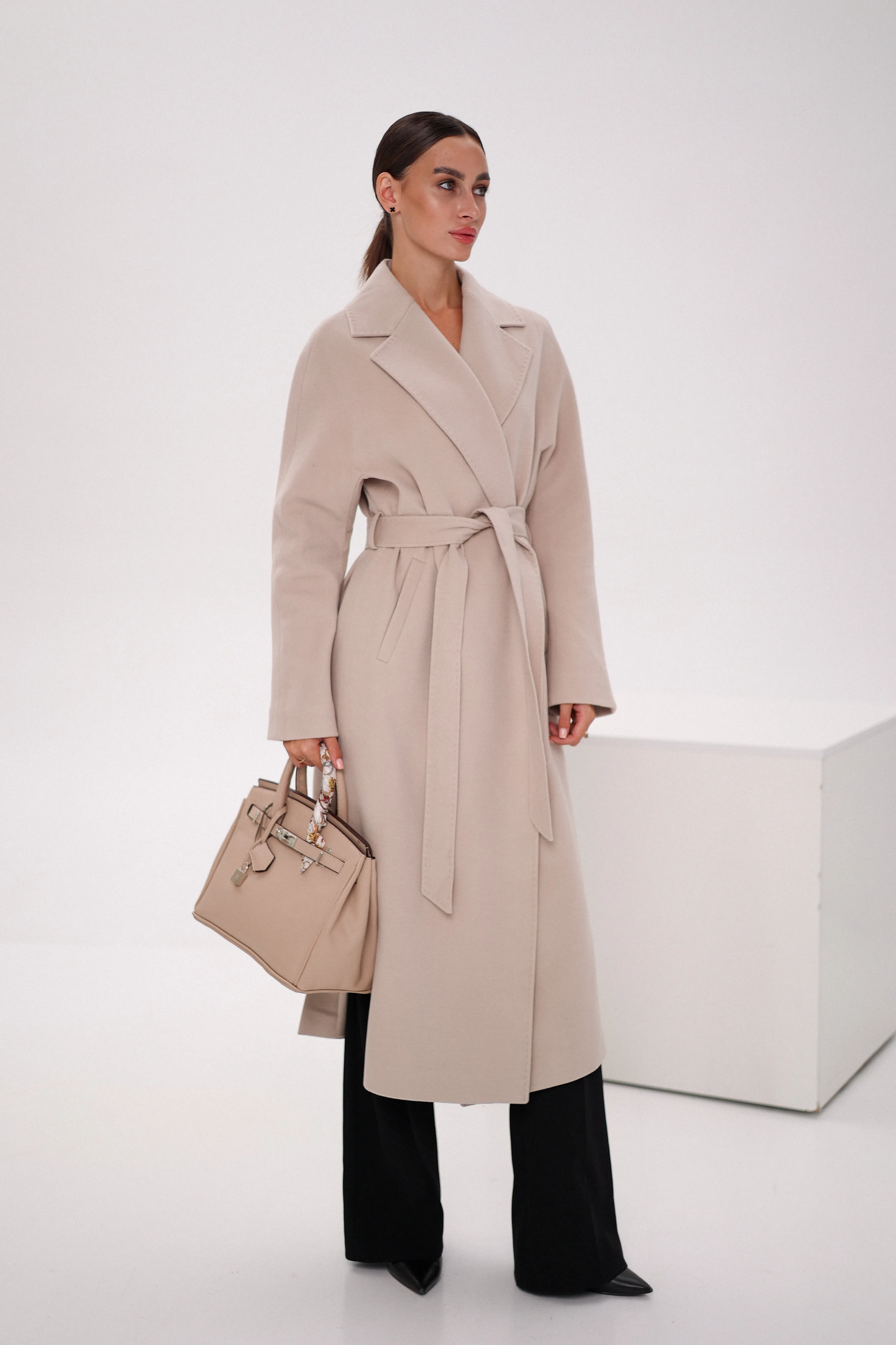 Cambridge Comfort Wraparound Wool Cashmere Coat