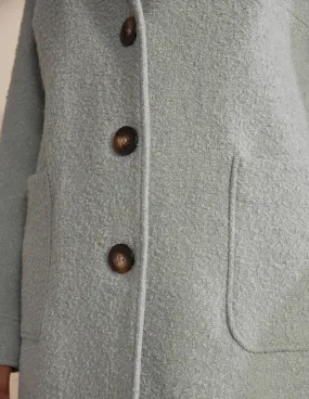 Cambridge Textured Coat-Icy Blue