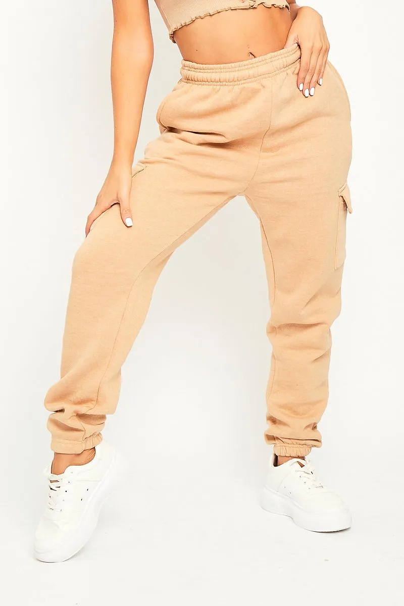 Camel Side Cargo Pocket Joggers - Chantel