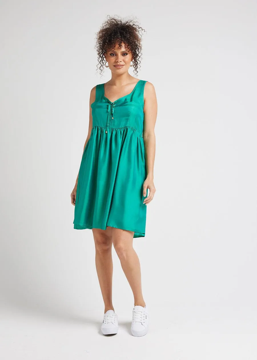 Carnation Sleeveless Silk Dress