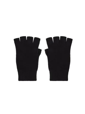 Cashmere Fingerless Gloves—black