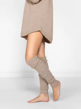 Cashmere leg warmers "Leggings" - toast