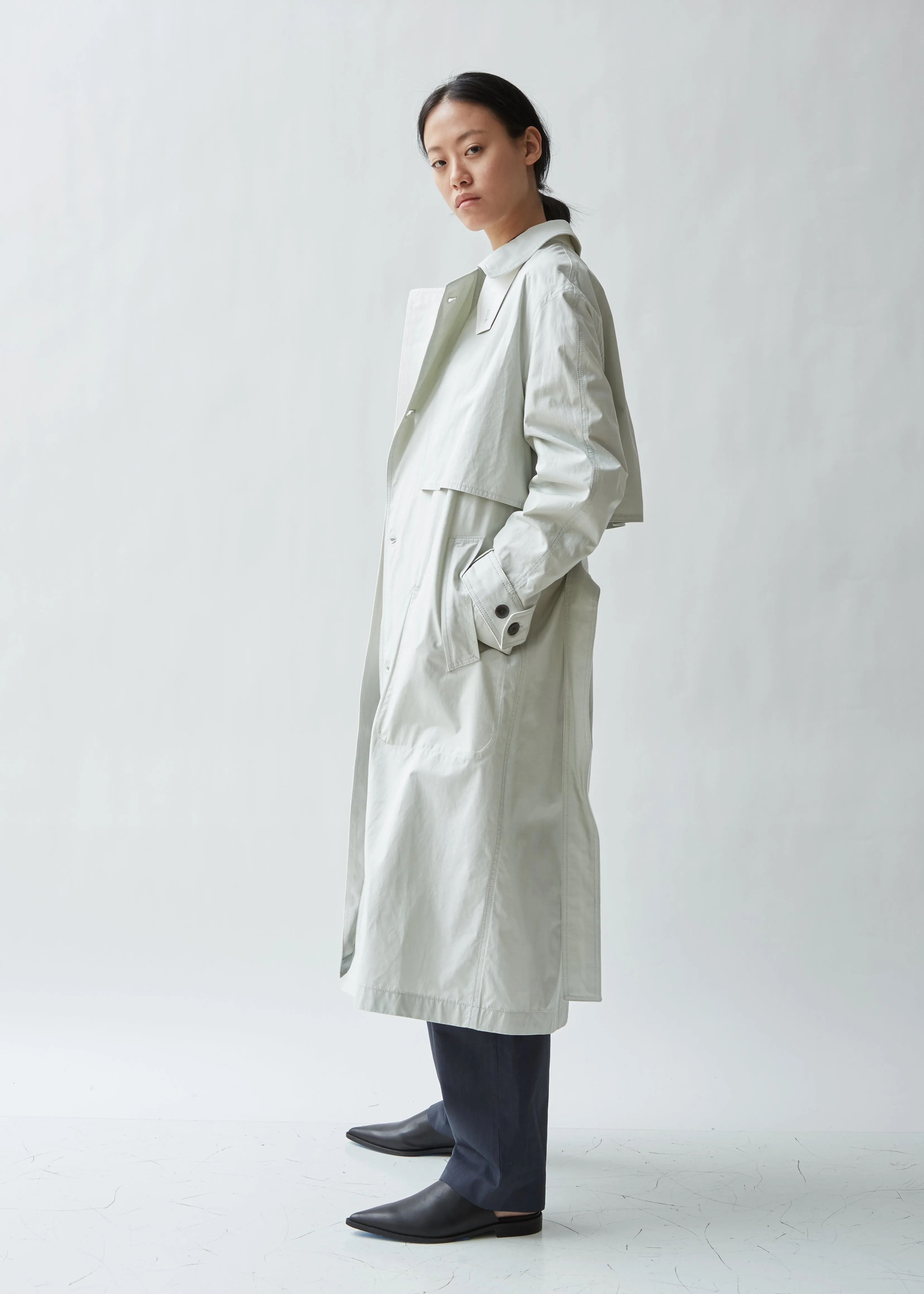 Chalk Canvas Trench Coat